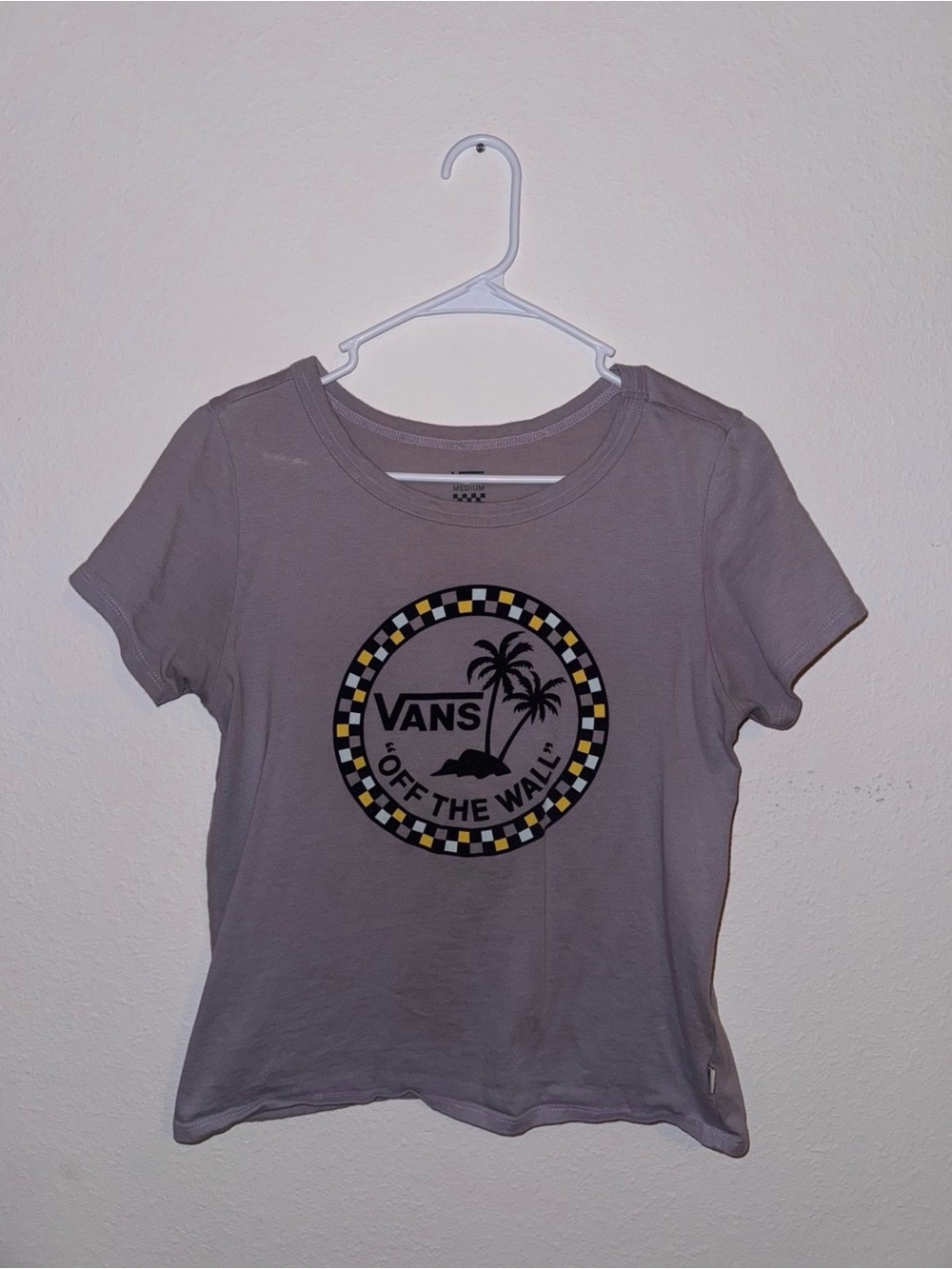 Vans Lavender Short Sleeve Tee with Checker Palm Logo